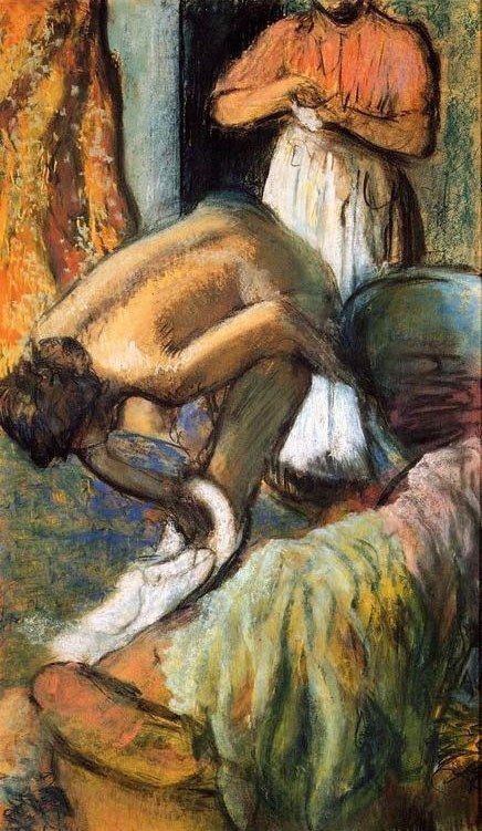 Edgar Degas Breakfast after the Bath I